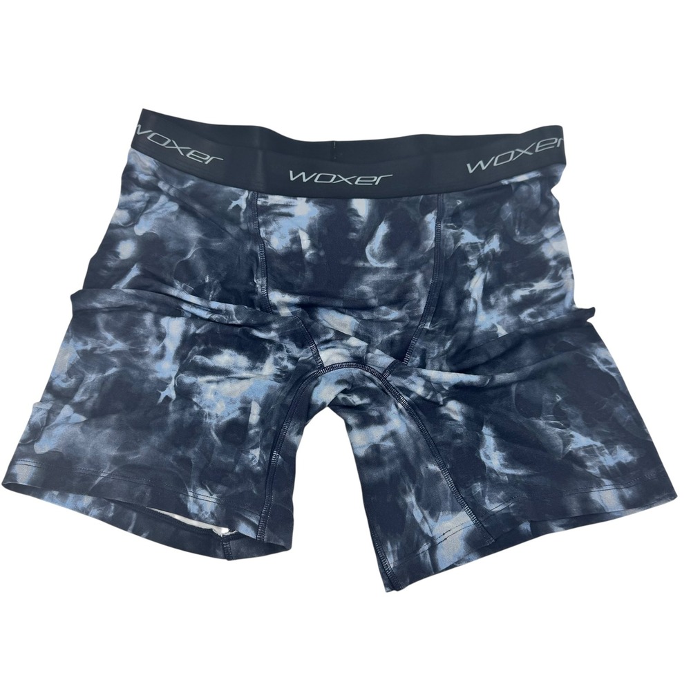 Woxer Baller Blue Black‎ Tie Dye Boxer Briefs Logo Waistband Mens Small